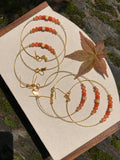Gold Wire Nanhong Red Agate Stack Bracelet main product photo