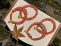 Stacked Nanhong Red Agate Bead Bracelet Set main product photo