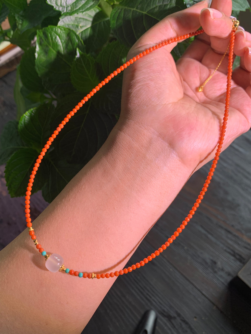 Slim Nanhong Red Agate Cord Bracelet main product photo