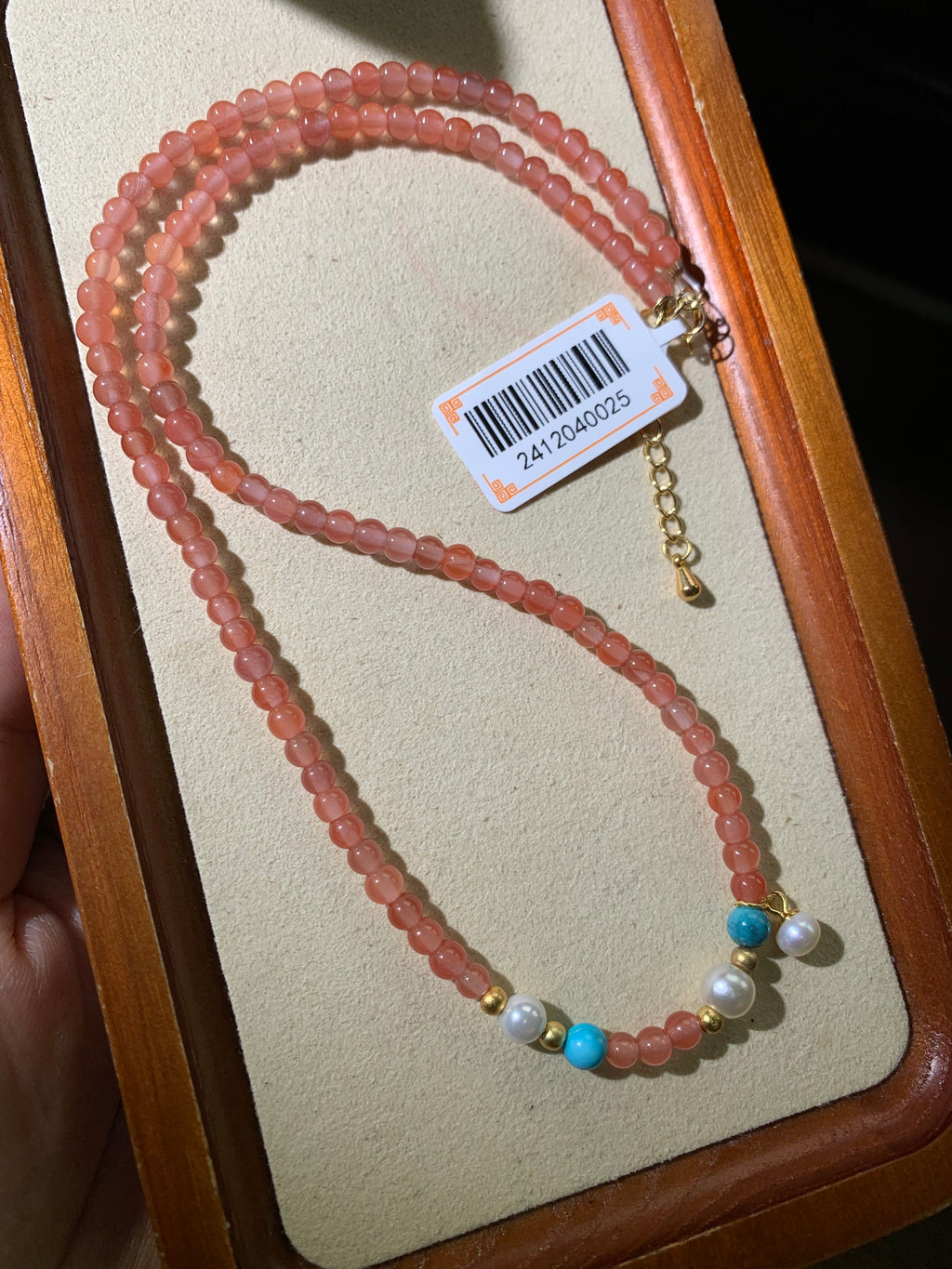 Long Nanhong Red Agate Bead Wrap Bracelet main product photo