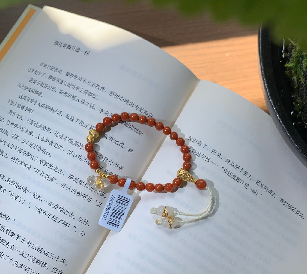 Silver Charm Nanhong Red Agate Bracelet product detail photo