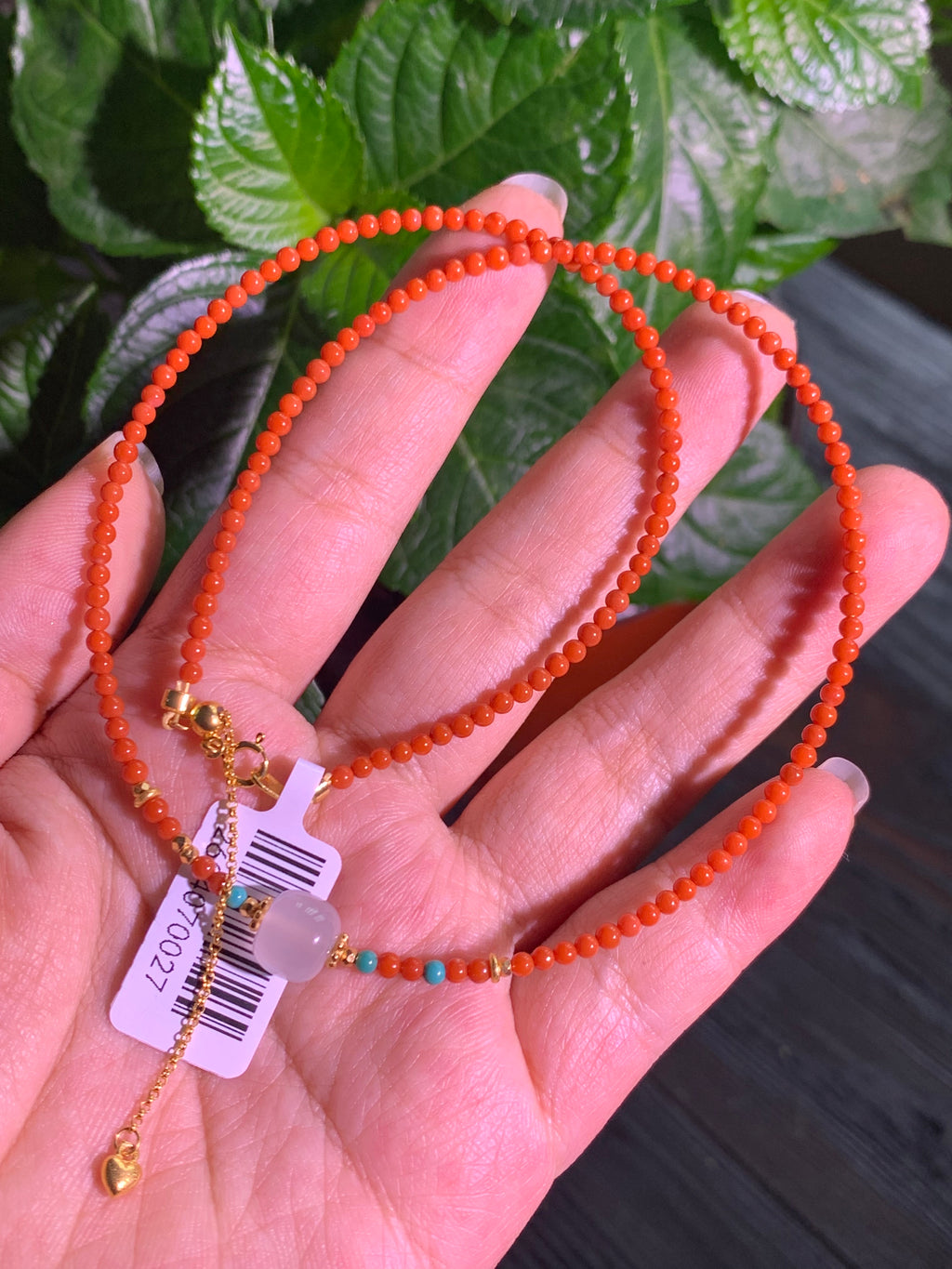 Slim Nanhong Red Agate Cord Bracelet detail photo 3