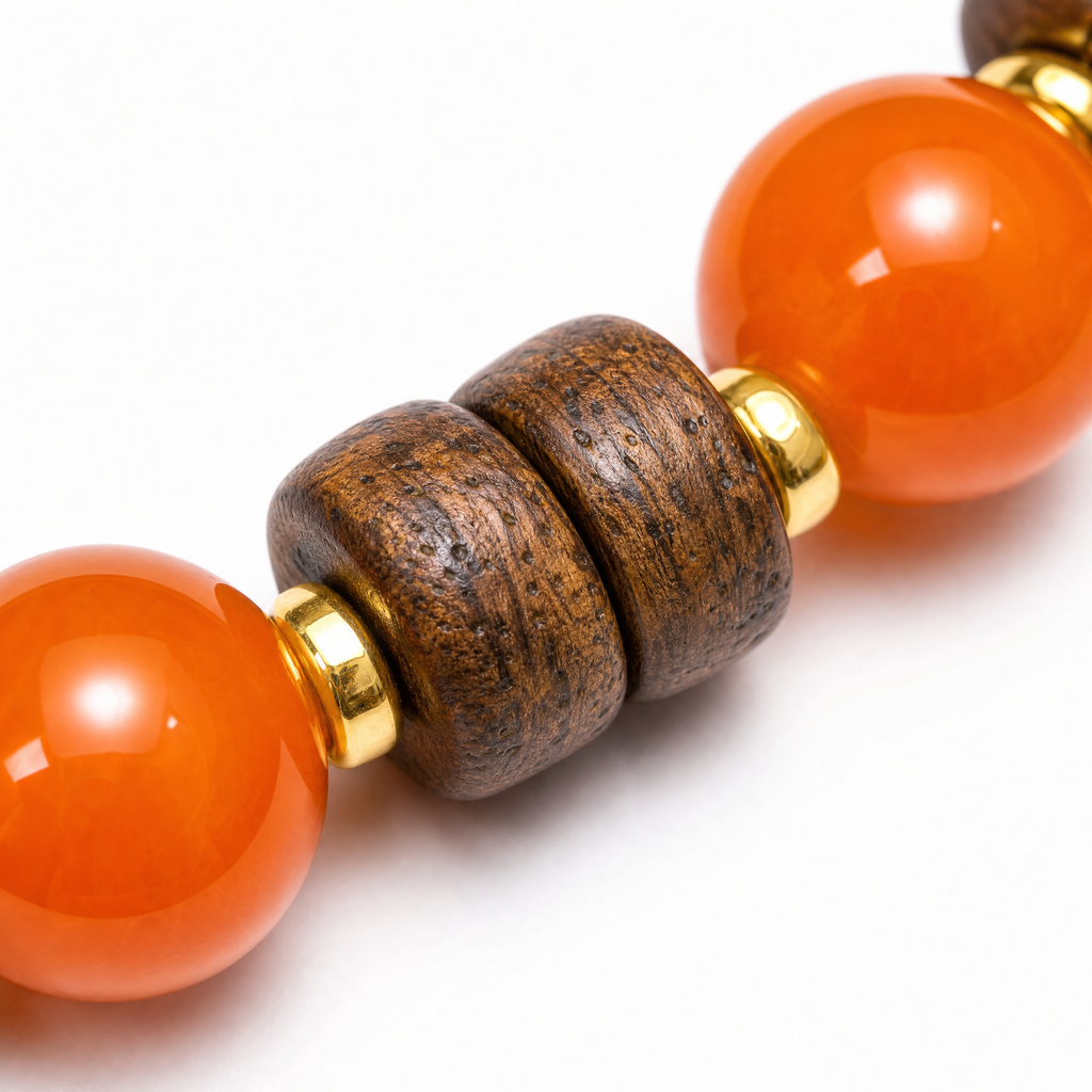 Tiger Eye Nanhong Red Agate Charm Bracelet detail photo 3