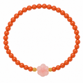 Minimal Nanhong Red Agate Charm Bracelet
