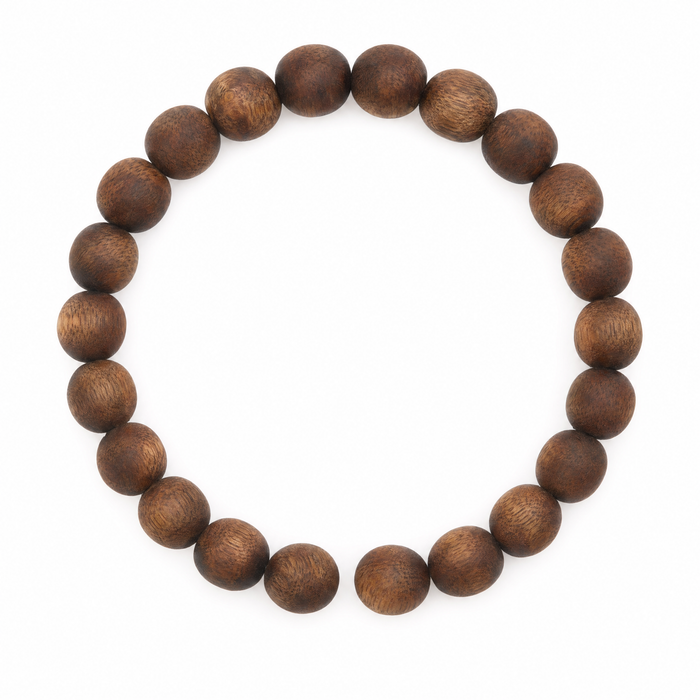 Classic Natural Agarwood Round Bead Bracelet