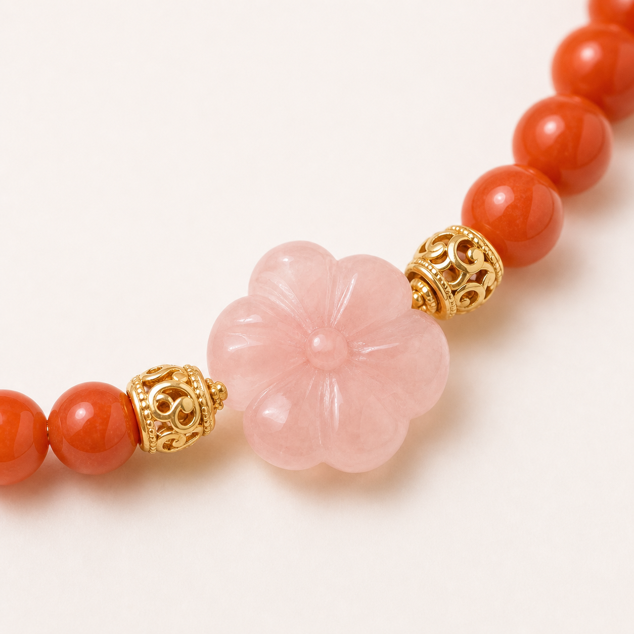Minimal Nanhong Red Agate Charm Bracelet product detail 2