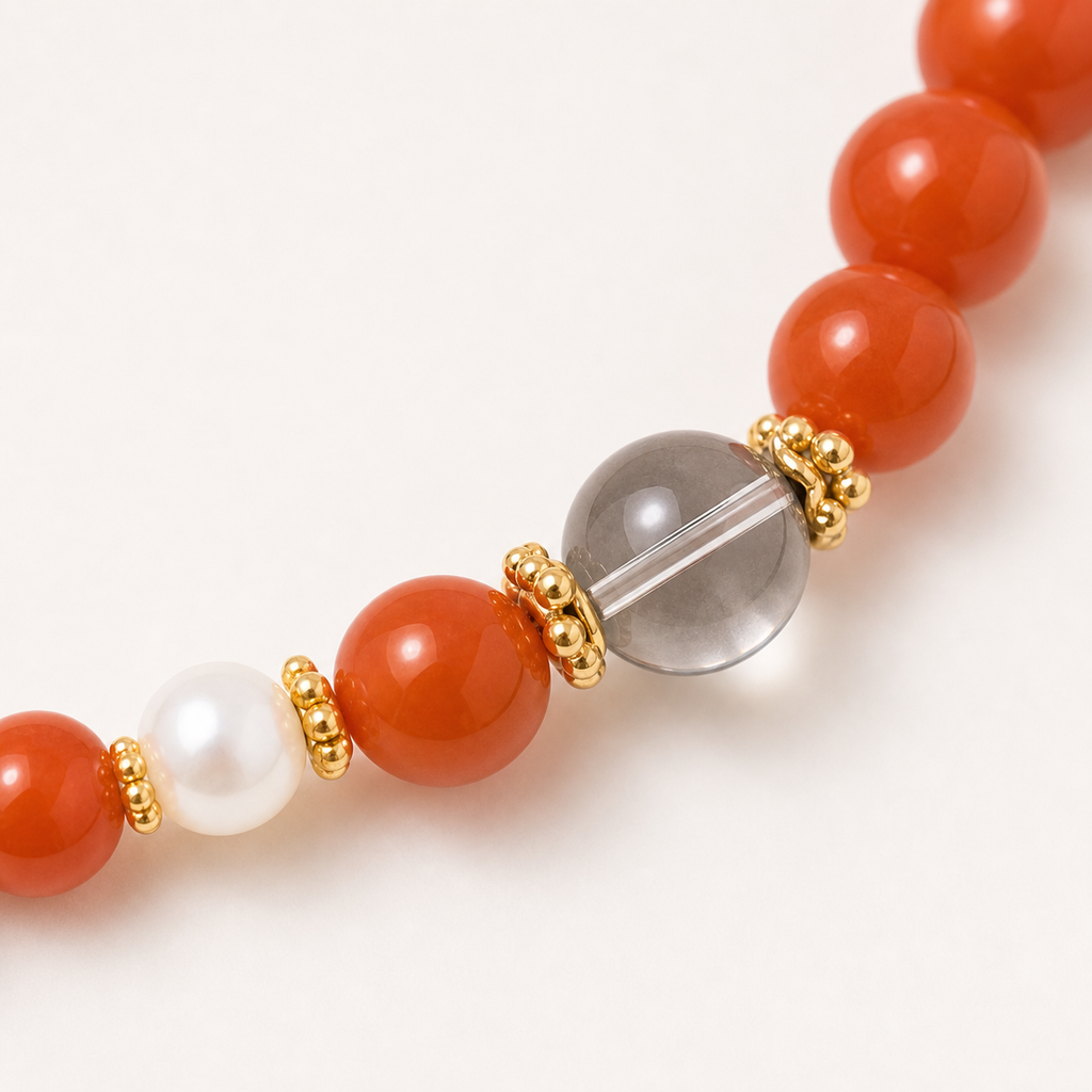 Wood Accent Nanhong Red Agate Bracelet product detail 2