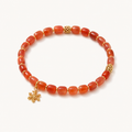 Stacked Nanhong Red Agate Bead Bracelet Set single product image 1